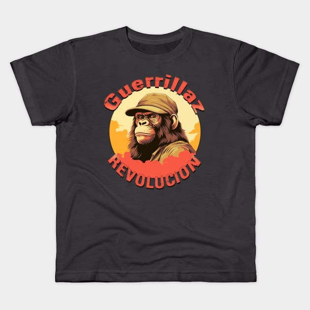 Guerrillaz Revolucion #3: Embrace the Revolution for Change Kids T-Shirt by The Dude